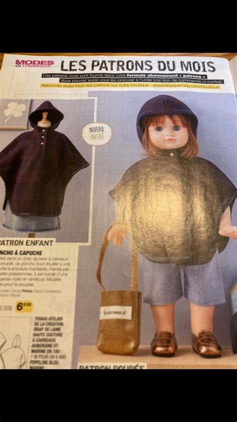 Hooded Poncho Sewing Pattern For Girl And Doll Sewing Kits How To