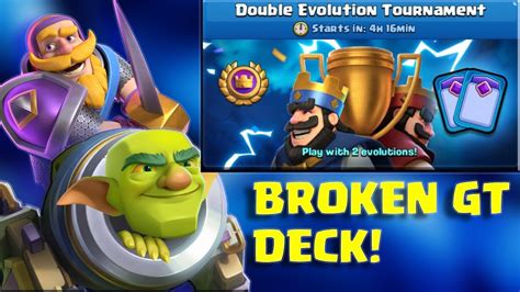 Best Deck For The Double Evolution Tournament Clash Royale Youtube