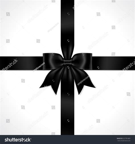 Illustration Black Ribbon Bow Vector Isolate Stock Vector (Royalty Free ...