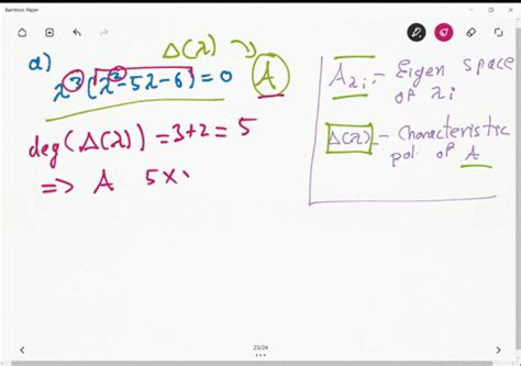 SOLVED:The characteristic equation of a matrix A is given. Find the ...