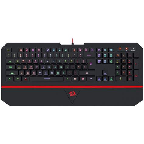 Teclado Gamer Redragon Karura Rgb Abnt Silencioso C Apoio De Pulso