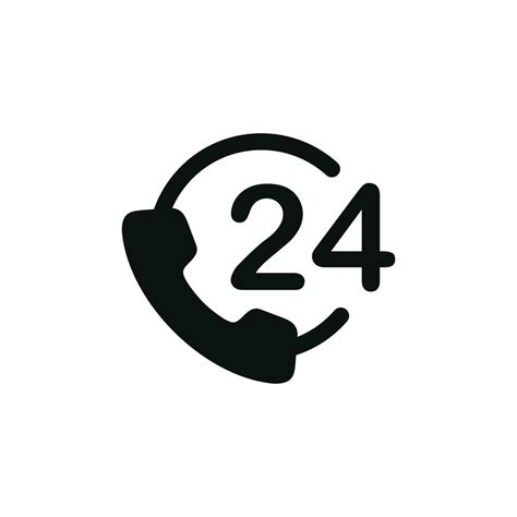 Call Center 24 Hours Icon Isolated On White Background 35782969 Vector