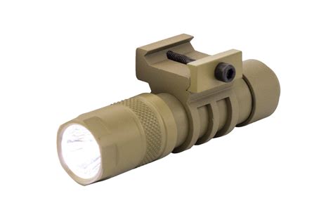 Compact Rail Mount Tactical Flashlight Flat Dark Earth Monstrum