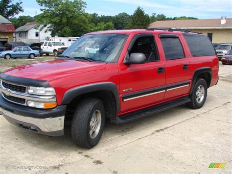 2000 Victory Red Chevrolet Suburban 1500 Ls 4x4 68367094 Photo 2 Car Color