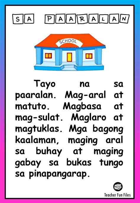 Grade 1 Reading Comprehension Tagalog