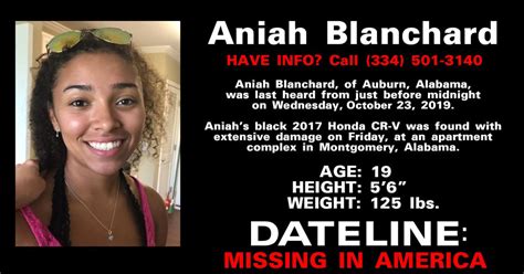 Aniah Blanchard Stepdaughter Of Ufc Fighter Walt Harris Missing From Auburn Alabama Since October