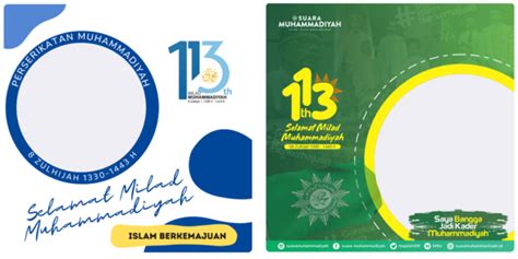 Ragam Twibbon Milad Muhammadiyah Ke 113 Tahun 2022 Waca Berita