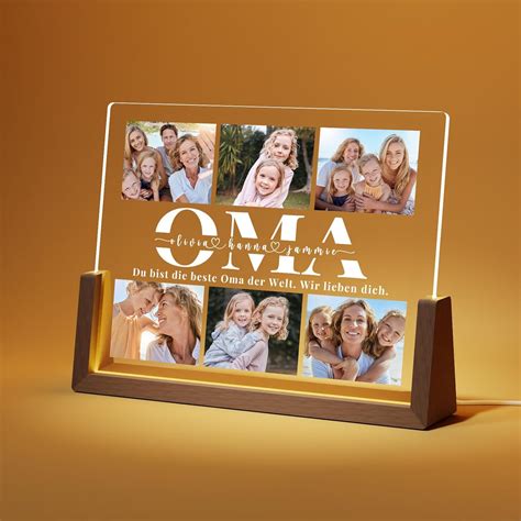 Giftove Geschenke F R Oma Personalisierte Nachtlicht Mit Foto Beste