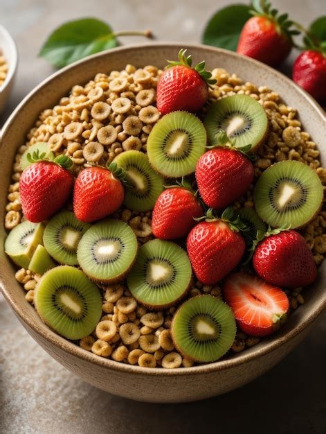 Premium Photo | Healthy cereal with fruits