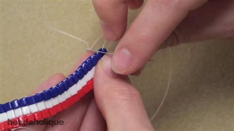 How To Tie Off And Add New Thread In Bead Weaving Youtube