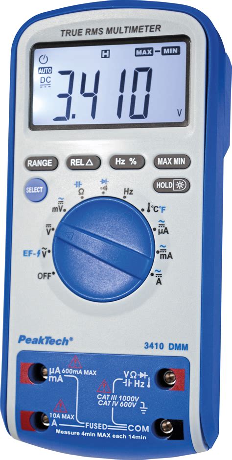 Peaktech Digital Multimeter Digits With True Rms At