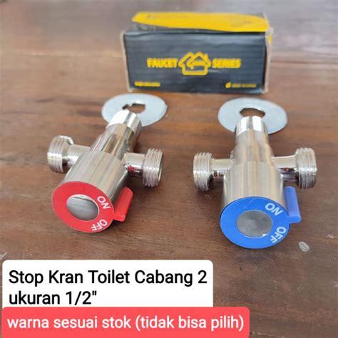 Jual Stop Kran Air Toilet Cabang Dobel Double Inch Shopee