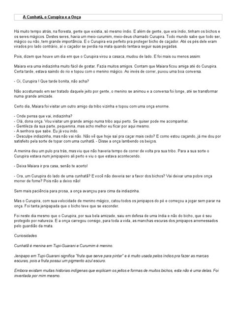 Significado De Cunhatã - Significado de Cunhatã e Curumim | PDF | Caça | Jaguar