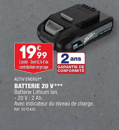 Promo Batterie V Activ Energy Chez Aldi Icatalogue Fr