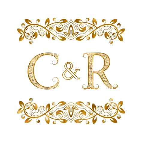 D And C Vintage Initials Logo Symbol The Letters Are Surrounded By