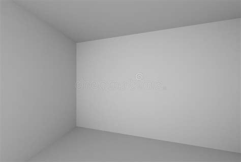 3d Rendering White Empty Room Interior Illustration Stock Illustration