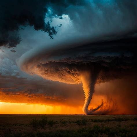 premium photo  great  huge tornado spawned   field dramatic
