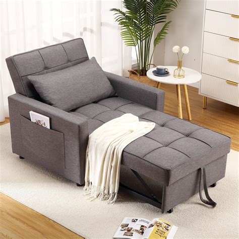 HAUSPROFI Schlafsofa Klein 3 In 1 Klappsofa Schlafsessel Mit