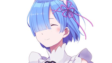 Rezero Rem Smile Face Portrait Loli Kawaii Kawaii Anime All Anime