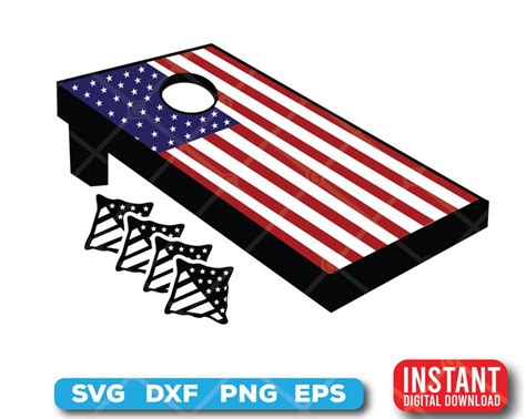 Cornhole Svg Cornhole Png Cornhole Board Usa Flag Vintage Etsy