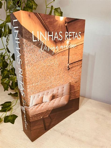 Livro Caixa X Linhas Retas Design Moderno Edcasa Decor