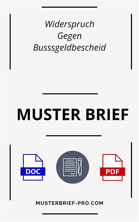 Musterbrief Widerspruch Gegen Bu Geldbescheid