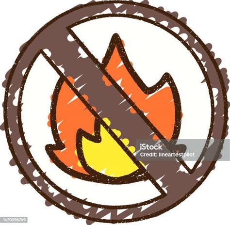 Fire Ban Chalk Drawing Stock Illustration Download Image Now Fire Natural Phenomenon