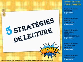 Français stratégie de lecture French Reading Strategies Halloween