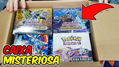 CAIXA MISTERIOSA POKEMON E YUGIOH CARTAS POKEMON TCG YouTube