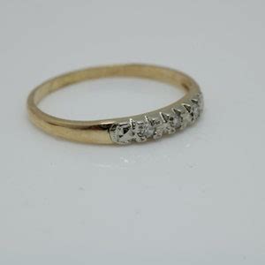 Vintage Diamond 14k Gold Ring Wedding Ring Wedding Band Stacking Band ...