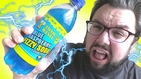 Toxic Waste Blue Raspberry Fizzy Soda Review Youtube