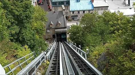 The Funiculaire Du Vieux Quebec In Historic Old Quebec City Canada