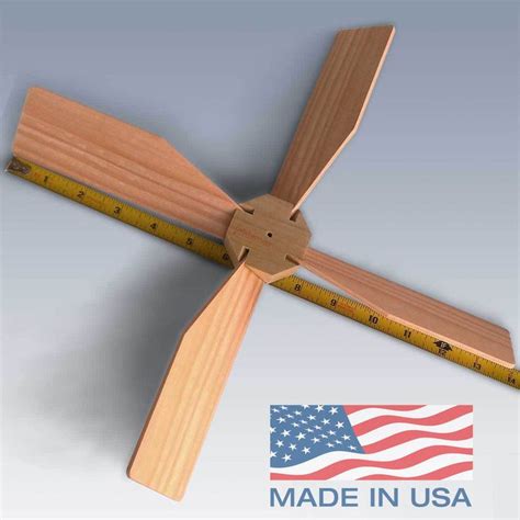 Jchismar Assembled Wood Whirligig Blade Propeller Rotor W Four