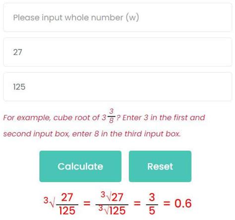 Square And Cube Root Fraction Calculator Supports Mixed Fractions – All ...