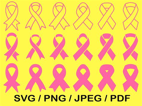 Pink Ribbon Svg Cancer Ribbon Svg Cancer Silhouette Ribbon Etsy Canada