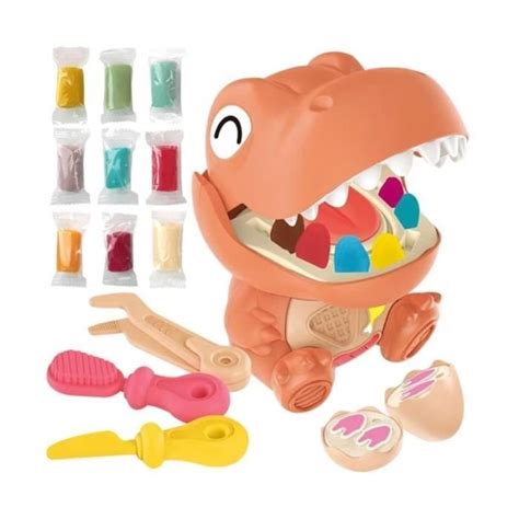 Jouet dinosaure dentiste pour enfants pâte à colorée moule à dents