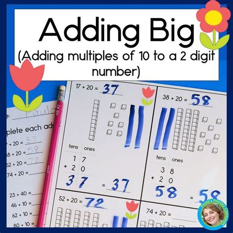 Adding Big Adding Multiples Of 10 To A 2 Digit Number First Grade