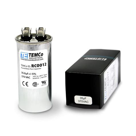 Snapklik Temco Uf Mfd Vac Volts Round Run Capacitor