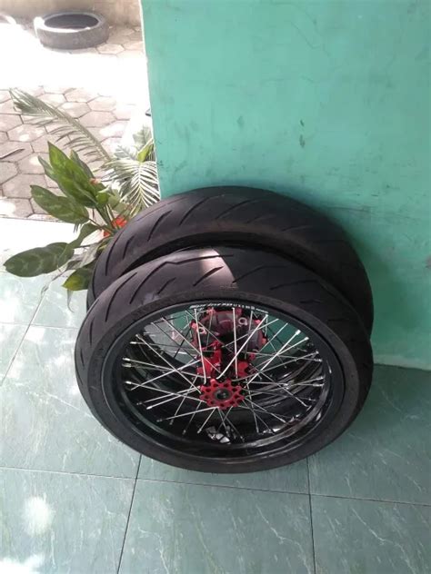 Roda Set Supermoto Crf Ukuran Siap Pasang Velg Sprintxd Tromol