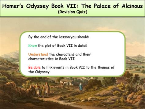 Homer’s Odyssey – Book VII: The Palace of Alcinous (Revision Quiz ...