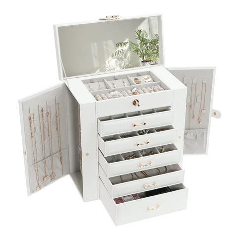 V Lafuy Large Jewelry Box Jewelry Boxes For Women Jewelry Organizers