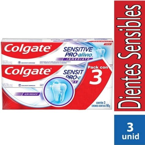 Crema Dental Colgate Sensitive Pro Alivio Inmediato 3 X 90g Cuotas Sin Interés