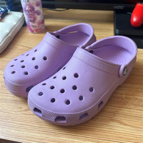 Purple adult Crocs #crocs #purplecrocs - Depop