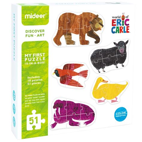 Mideer Md World Of Eric Carle My First Puzzle In A Box Shopee