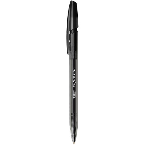 BIC Cristal Clic Stylo à bille noir 1 mm rétractable Pas Cher