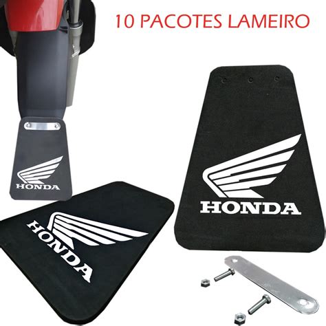 Lameiro Paralama Moto Grande 10 Pacotes Logo Honda Titan Fan Bros 125