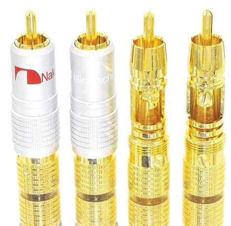 High End Nakamichi Rca Locking Plug 24k Gold N0816 Nakamichi Plugs