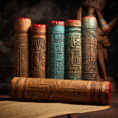 Ancient egyptian scrolls inscriptions and tombs | Premium AI-generated
