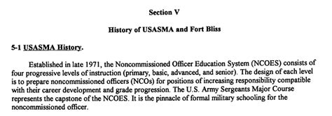 History of USASMA and Fort Bliss - NCO Historical Society