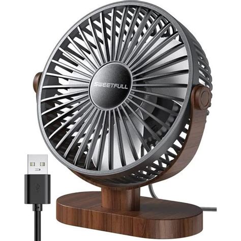 Mini Ventilateur Usb Silencieux Vitesses Facile Transporter